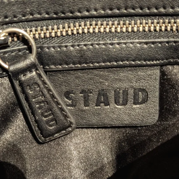 STAUD Tommy Beaded Bag in Coral Patchwork - Picture 13 of 13